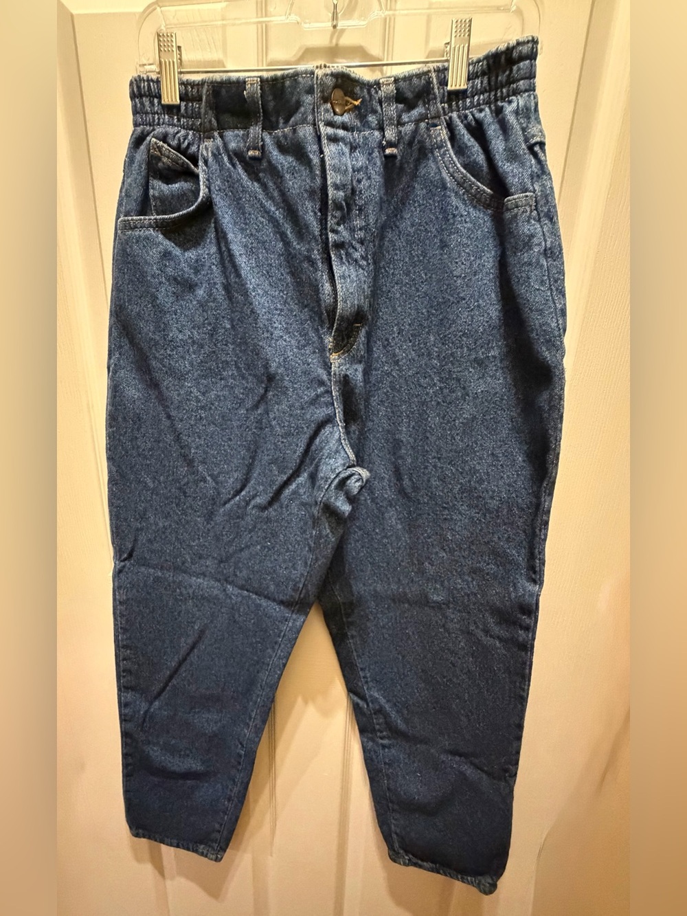 [LOT OF 2] VTG L.L. Bean High Waisted Elastic Waist Mom Jeans 14 Made In USA